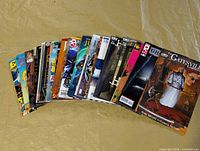 All 30 comics fanned out on surface