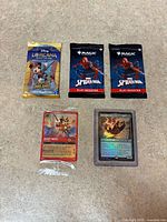 Lot overview showing all five items laid out