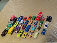 All vehicles arranged on surface