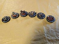 Six MechWarrior infantry bases lined up