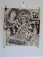 Full view of poster hanging on wall