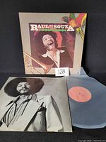 Front cover Raul De Souza Sweet Lucy LP, translucent LP and inner sleeve visible