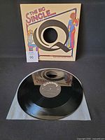 Front view of The Big Single picture sleeve and black Celebration label vinyl record