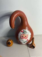 Three gourds together showing size and designs