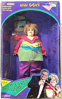 Front of boxed Mimi Bobeck doll showing figure and accessories