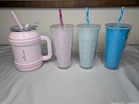 Group shot of four tumblers