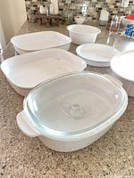 All six pieces arranged on countertop