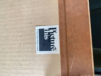 Back view showing Picture This label on frame backing