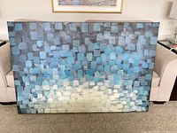 Front view showing complete abstract painting