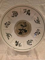 Full view of bowl interior showing herb graphics and rim band