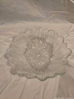 Top view showing sunflower pattern and petal rim