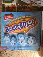Front of Balderdash box showing title, age range and player count