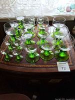 Group shot of all goblets on table showing quantity and design