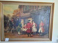 Front view of framed painting showing full artwork and frame
