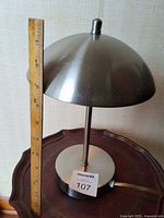 Full view of lamp with ruler showing 12 in height