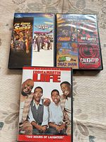 All three DVD cases front view