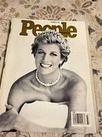 Front cover showing Princess Diana portrait with tiara and magazine masthead