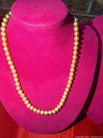 Full view of necklace on display bust