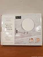 Front of retail box showing mirror image and specifications