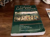 Front cover of Colonial Latin America paperback showing title, authors and artwork