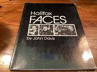 Front cover Halifax Faces book showing title, author, imagery