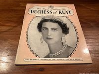 Front cover of Duchess of Kent pictorial booklet showing portrait