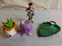 Group view of all four decor items