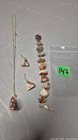 Full set: necklace, earrings, bracelet