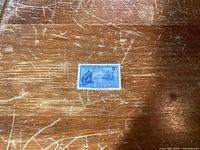 Front view of the 5¢ blue Newfoundland Sir Wilfred Grenfell stamp