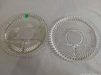 Both pressed glass dishes front view