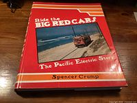 Front cover of book showing title, subtitle, author and image of red electric car