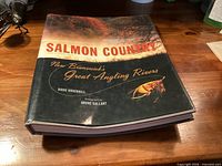 Front cover of Salmon Country book showing title, authorship and condition
