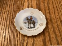 Front view of porcelain souvenir plate