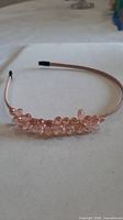 Full view of pink crystal headband