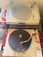 Top view showing both turntables stacked