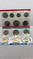 Front view showing both sealed sleeves with all 12 coins