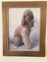 Front view of framed painting showing full artwork, frame, and signature