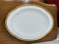 Full top view of oval platter