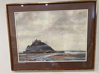 Front view of framed painting showing entire artwork and frame