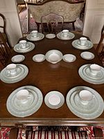 Full table layout showing place settings for eight