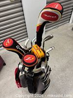 Full view of Ogio bag with clubs and headcovers visible