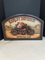 Front view of entire Harley-Davidson 3D wall sign