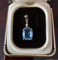 Pendant in box showing overall appearance