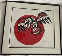 Framed Tim Paul print showing full artwork, signature and numbering visible