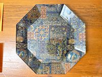 Top view showing full octagonal tray and pattern
