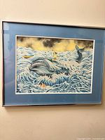 Framed print showing entire artwork, mat and frame
