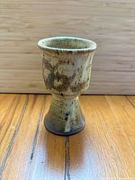 full view showing goblet shape, glaze, and size
