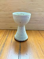 Full view of goblet showing shape and glaze