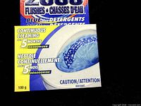 Front view of sealed box showing branding, size 100 g, claims up to 5 months cleaning