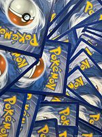 Pile of Pokémon card backs